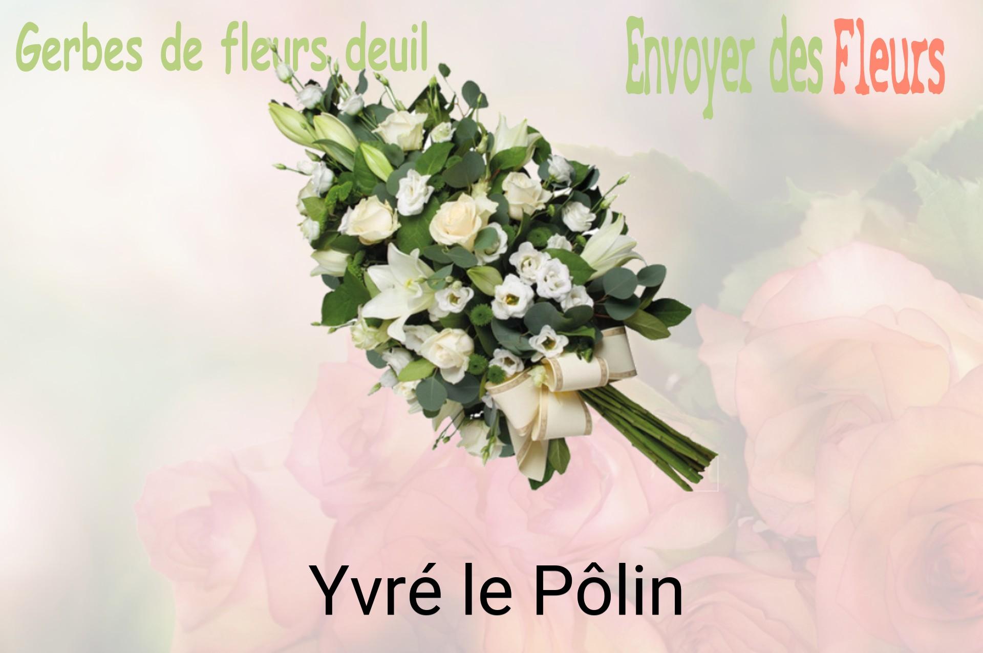 Gerbe de fleurs de deuil livrée à Yvré-le-Pôlin